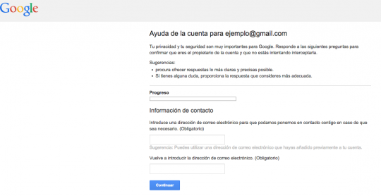 modificar contraseña gmail